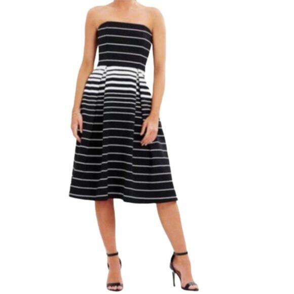 N/Nicholas Corsica Strapless Stripped Dress - Picture 1 of 11